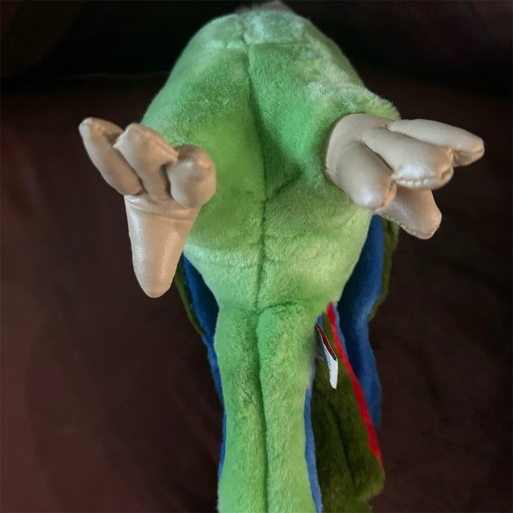 Mary Meyer Green Parrot Plush Stuffed Animal Bird Long Tail Blue Red Wings